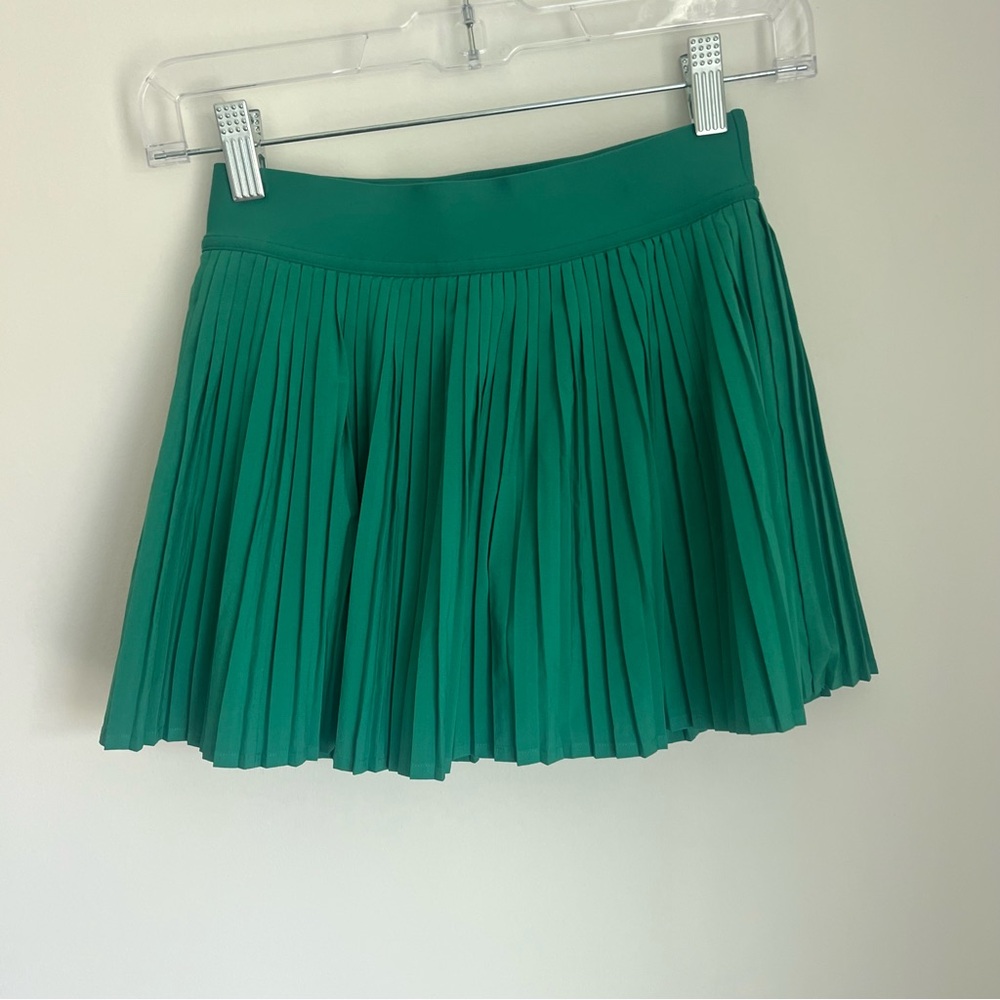 Lululemon Varsity High Rise Pleated Tennis Skirt Cascadia Green Women's Size 2